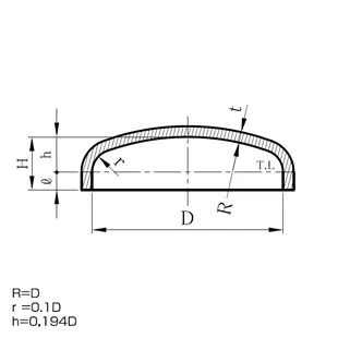 [SD] Standard flanged dished head